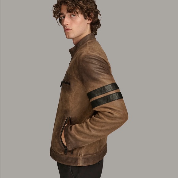 Wilsons Leather Aiden Color Blocked Racer Jacket - Picture 12 of 13